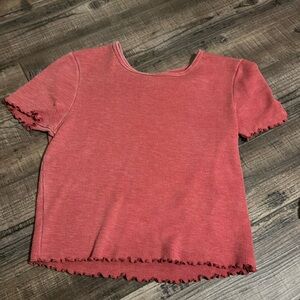 Red American eagle crop top never worn. No tags.